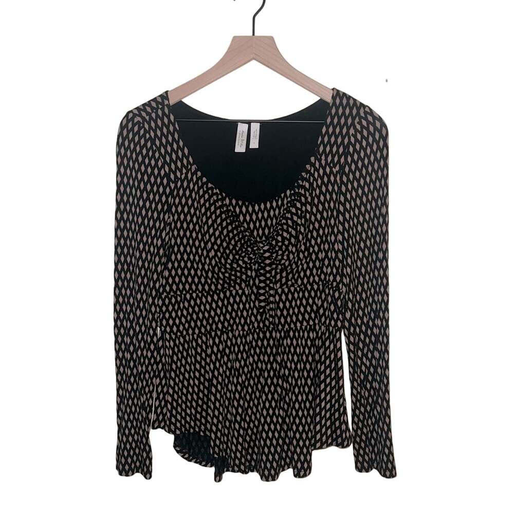 ANTHROPOLOGIE MEADOW RUE patterned blouse M - Picture 1 of 4